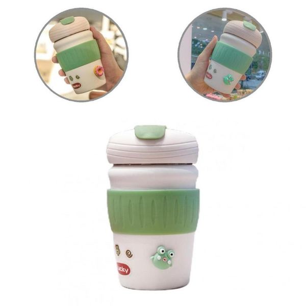 

water bottles bottle stainless steel insulated cup practical cartoon appearance good simple fashionable straw
