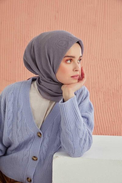 

hats, scarves & gloves sets miray lilac cotton scarf, Blue;gray