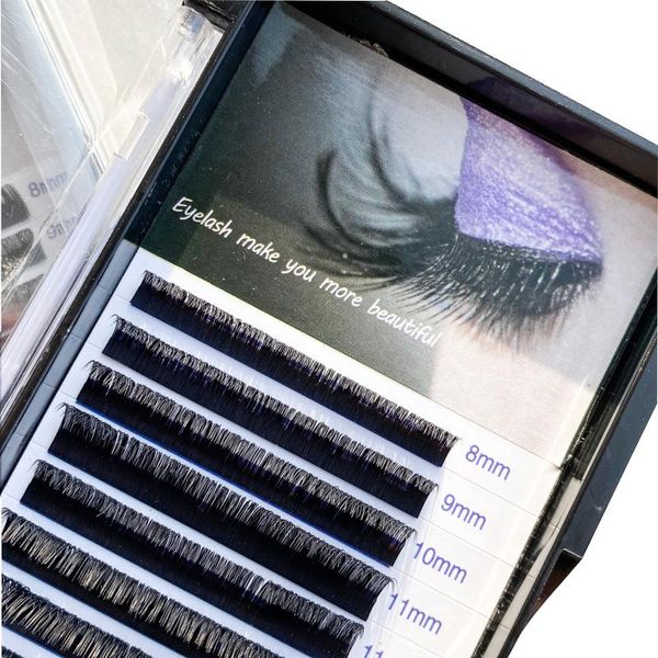 

false eyelashes individual for building 8-14mm silk soft eyelash extension synthetic lashed makeup tools j/b/c/d/dd curl