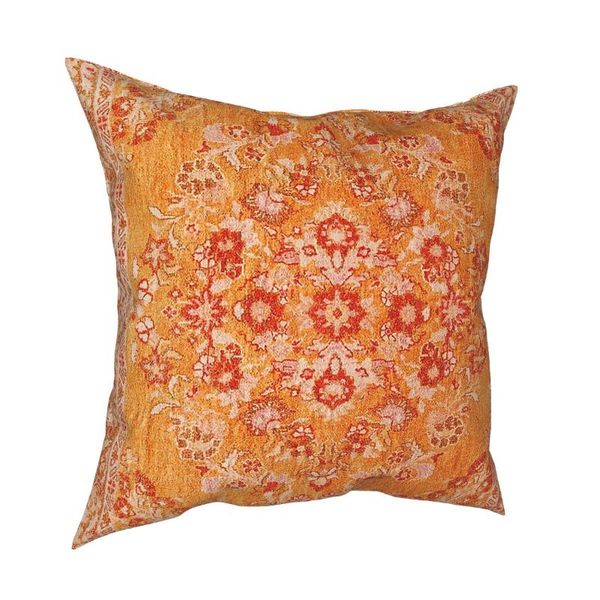 

cushion/decorative pillow orange bohemian berber traditional moroccan cover decoration floral cushion throw for car polyester