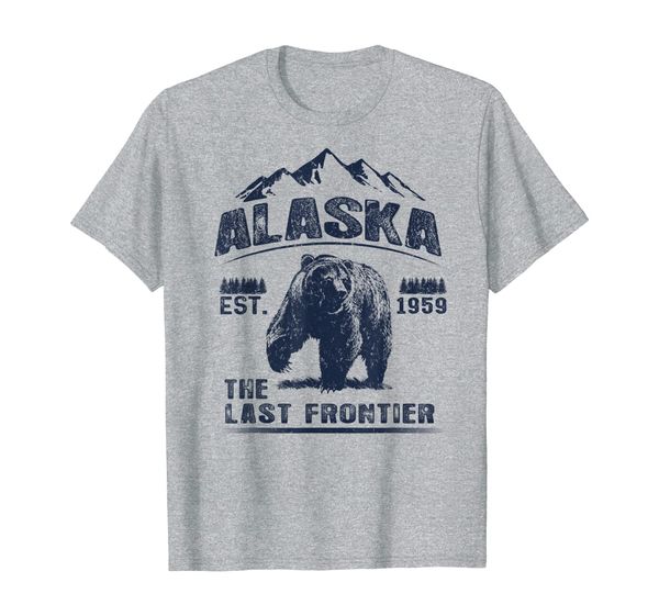 

bear alaska shirt - alaska the last frontier shirt, White;black