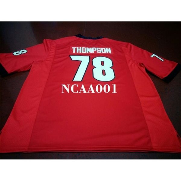 

001 #78 trenton thompson georgia bulldogs red black white college jersey or custom any name or number jersey
