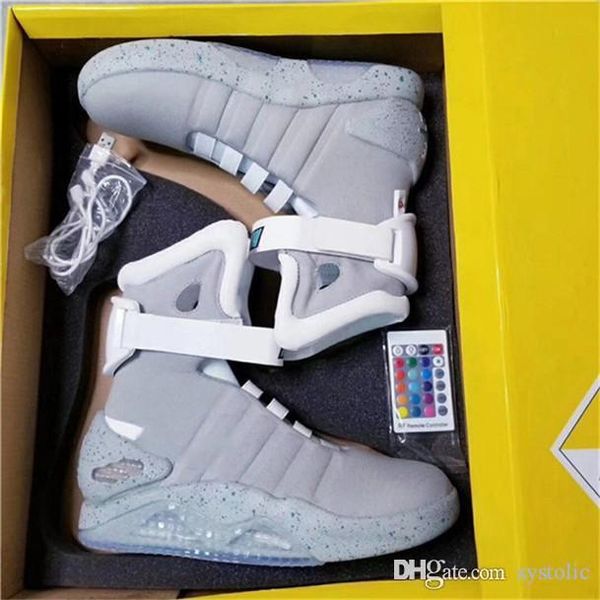 

shoes 2021 new air mag back to the future fashion sneakers mens women outdoor shoes led lighting outdoor trainers with box hop999