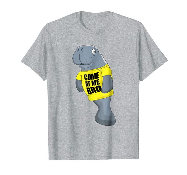 

funny manatee come at me bro shirt, White;black