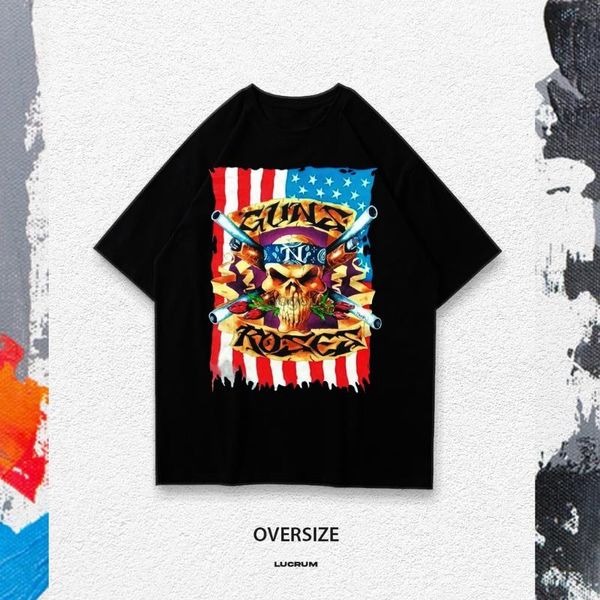 

men's t-shirts guns and roses vintage poster t shirt, White;black