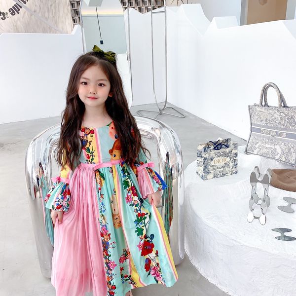 

high qulaity baby girls dresses 2021 summer kids girl flower princess dress spring fashion cotton children clothing, Red;yellow