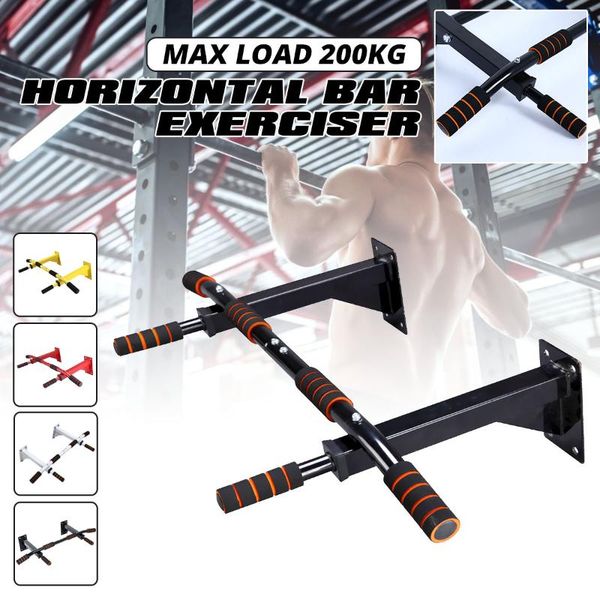 

horizontal bars 200kg door steel home gym workout chin push up pull training bar sport fitness sit-ups equipments heavy duty
