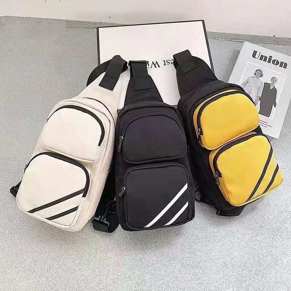 Erkekler Omuz Çantaları Naylon Bel Paketleri Sling Sırt Çantası Crossbody Açık Spor Göğüs Günlük Piknik Tuval Messenger Çanta