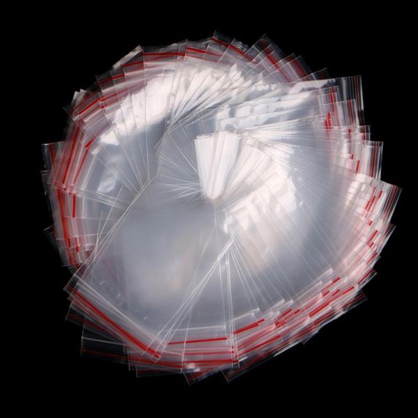 

storage bags clear bag resealable plastic red grip self press seal packaging jewelry pouch