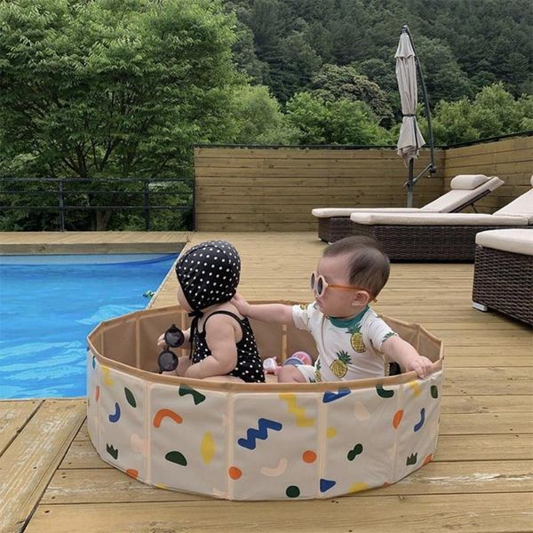 

pool & accessories 80/120cm folding swimming children's bathtub game bobo ball baby indoor and outdoor play storage fence ocean