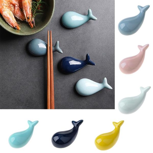 

mats & pads chopsticks holder ceramic chopstick rest knife fork for home restaurant lucky whale chinese style