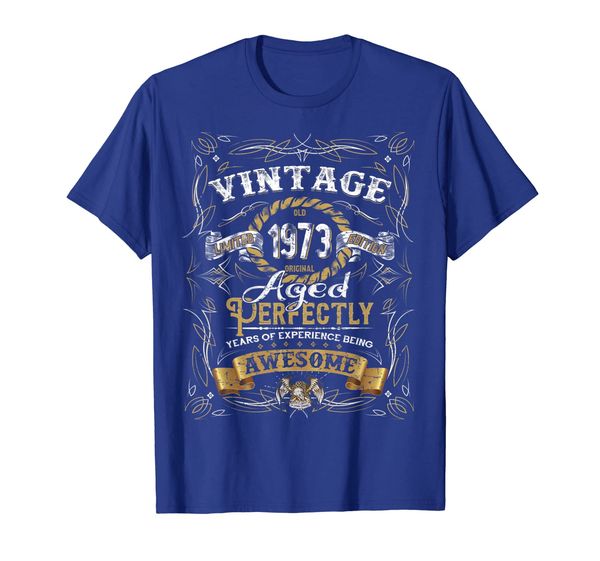 

classic 46th birthday gift vintage 1973 tshirt for men women, White;black