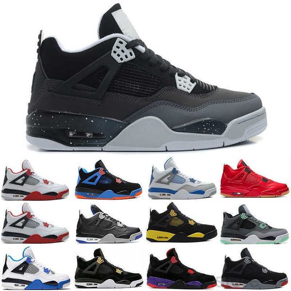 

starfish neon 4 4s basketballs shoes for men new fire red pine green royal toe mens fashion sport sneakers trainers size 7-13 k2r5