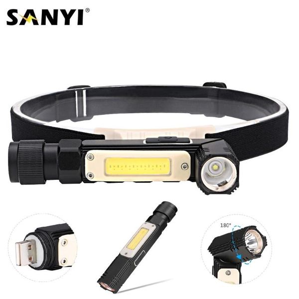 

usb rechargeable headlamp headlight 5 modes xpg cob led magnetic torch working lamp head light for night fishing