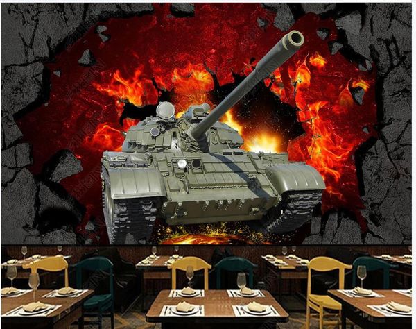 

wallpapers custom po wallpaper for walls 3d mural modern wall brick tank through the background papers home decoration