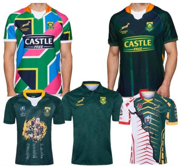 

south 2021 africa sevens rugby jersey signature edition champion joint version mensnational team polo shirts, Black;gray