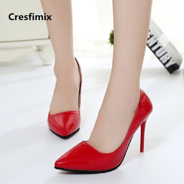 

femmes hauts talons women fashion comfortable spring & summer pu leather slip on high heel shoes lady cute stylish shoes e689, Black
