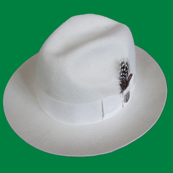 

2021 new white wool fedora hat fedoras w142, Blue;gray