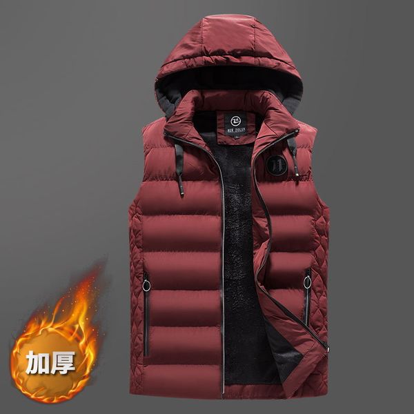 

down cotton vest autumn 2021 coat youth slim winter men's wear, Black;white