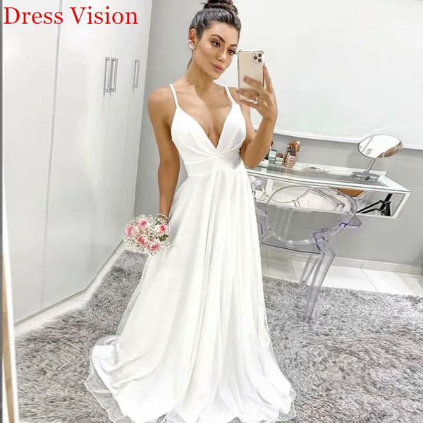 

2021 v-neck vestidos novia wedding party robe de soiree bride to be c6dz, White