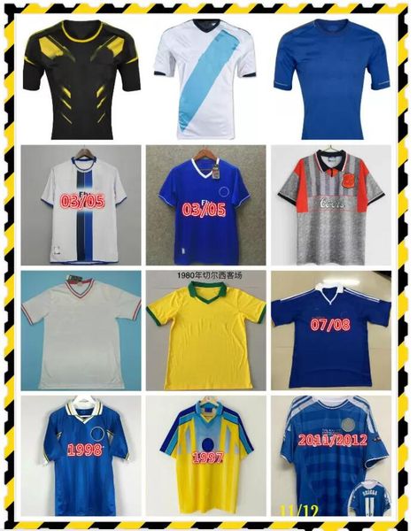 

11 12 retro soccer jersey lampard torres drogba 2011 2004 final terry david luiz mata football shirts camiseta crespo hasselbaink 03 05 06, Black;yellow