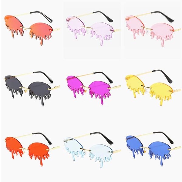 

sunglasses fashion exaggeration tears rimless sun glasses funny eyeglasses masquerade party halloween spectacles a++, White;black