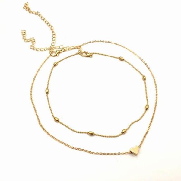 

pendant necklaces 2021 jewelry gifts simple heart shape multi-layer necklace, Silver