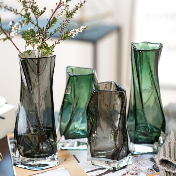 

personality geometry nordic lead glass vase home office deskvase decoration table decoration ornaments