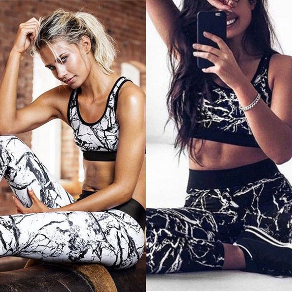 

2.women's training suit sports workout fitness pak yoga wear gym clothes, Gray