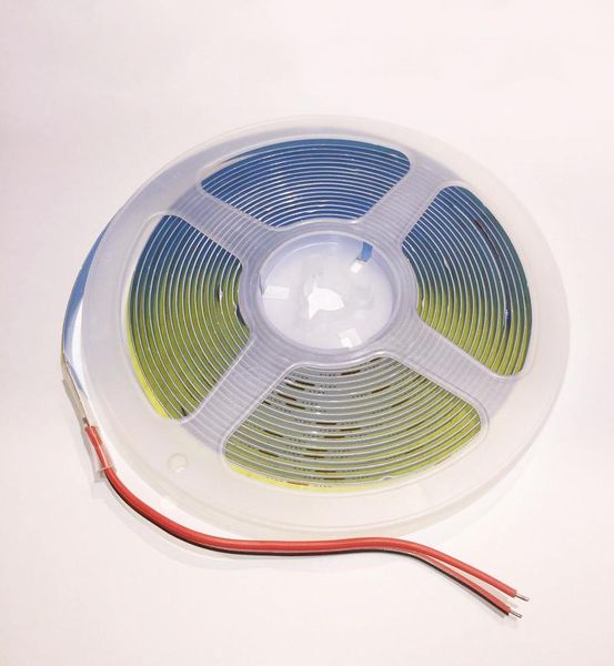 

strips flexible cob bendable led strip light tape tv back lighting fairy high density dimmable dc12v 384leds/m 8mm(width)-8 color