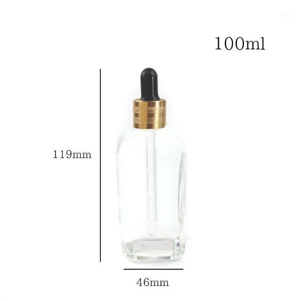

storage bottles & jars 5pcs 100ml high volume clear glass dropper bottle with pipette