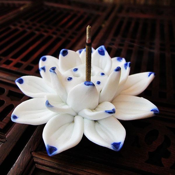 

lotus incense burner holder ceramic handicraft for home pld fragrance lamps