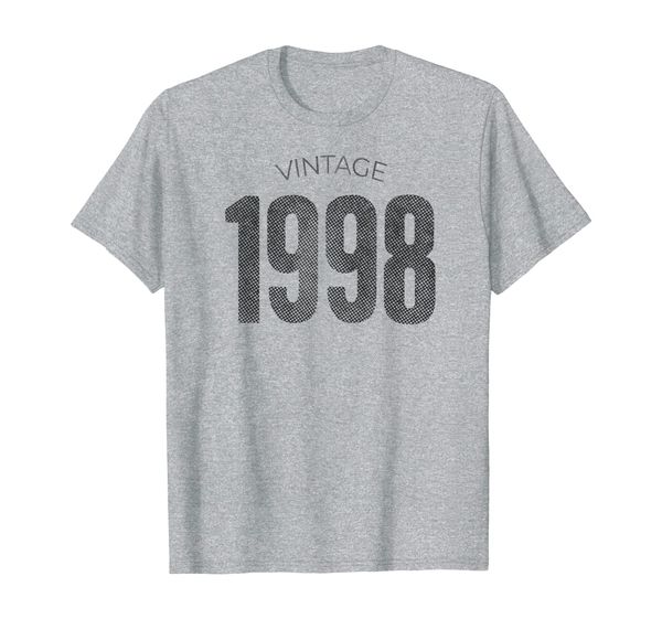 

vintage made in 1998 t-shirt 21st birthday gift, White;black