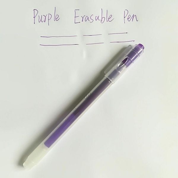 

gel pens friction pen 0.7mm frixion erasable refill rodhigh capacity purple ink shool washable handle writing stationery