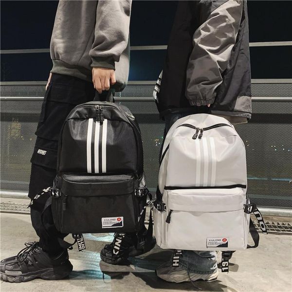 

backpack men's schoolbag college student fashion female high school junior large capacity travel bag