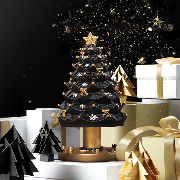 Noel Süslemeleri 22 cm Simüle Pembe Reçine Ağacı Süsler 3D Masaüstü 2021 Ev Dekor