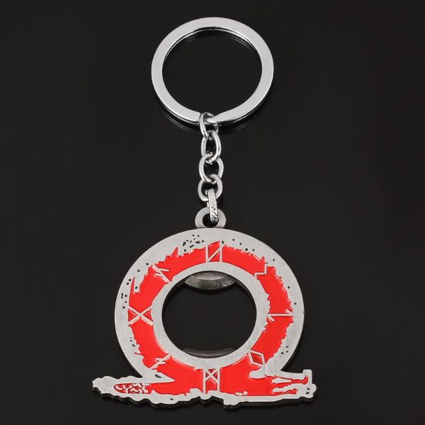 

keychains god of war 4 loge bottle opener keychain kratos pendant cool metal chain chaveiro jewelry for men women christmas gift wholesale, Silver
