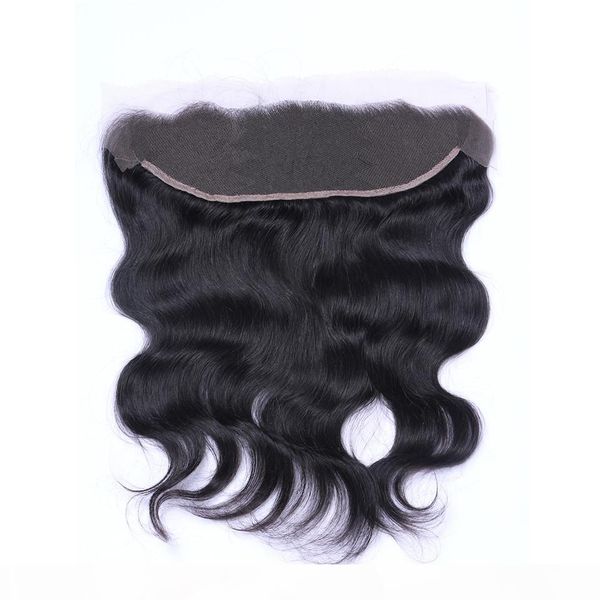 

brazilian body wave 13x4 lace frontal closures part 100% malaysian indian peruvian cambodian unprocessed virgin human with baby hair, Black;brown