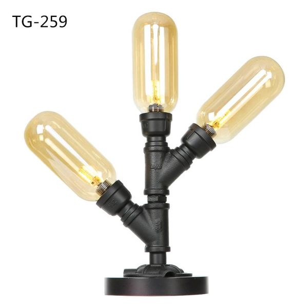 

table lamps spot industrial retro water tube lamp personality creative coffee restaurant study bedroom bedside eu plug us led g4