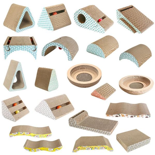 

cat toys corrugated paper scratch board catnip scratching pad pet supplies