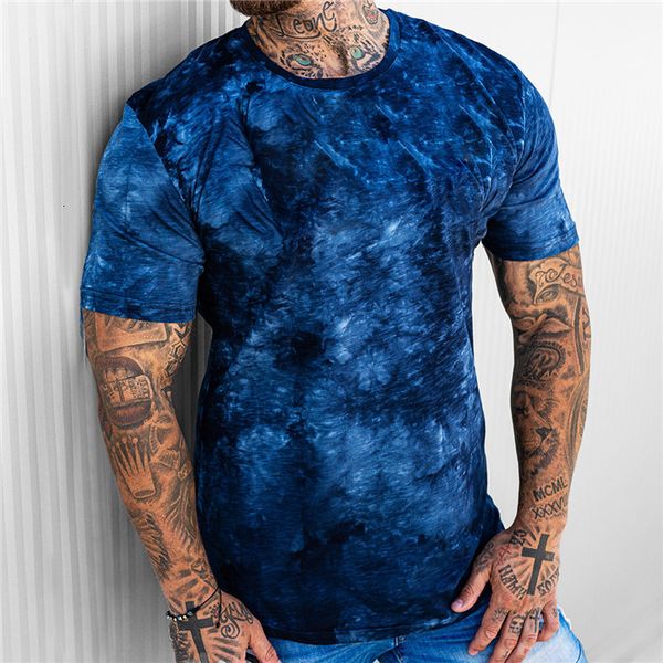 

mens tie dye fashion tshirts man summer vintage o-neck short sleeve tees men high fashion loose, White;black