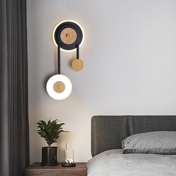 

wall lamps nordic living room background lamp bedroom bedside light modern minimalist luxury home creative corridor aisle lighting