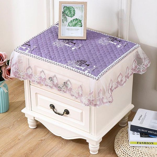 

table cloth bedside cover towel european style multi-purpose small dustproof lace
