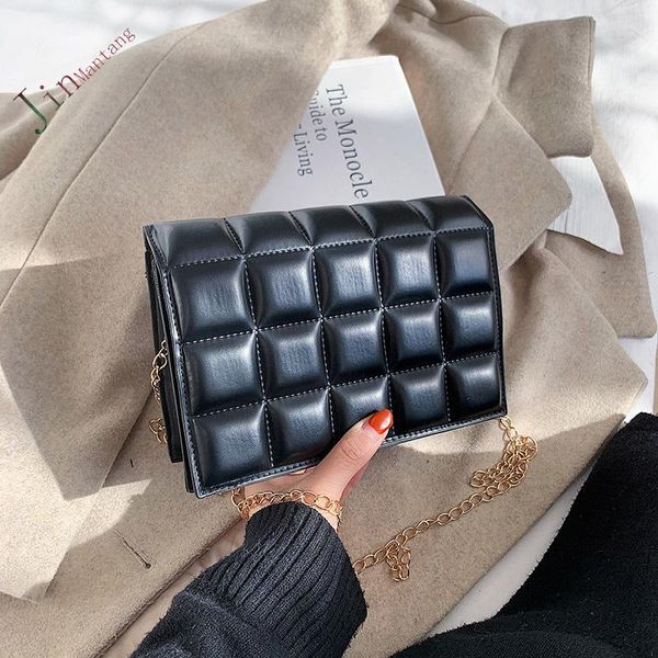 

evening bags 2021 winter all-match woven shoulder bag fashion small square for women luxury handbags sac