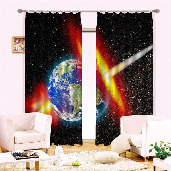 

curtain & drapes customized star space luxury 3d blackout window for living room bed el wall tapestry cortinas