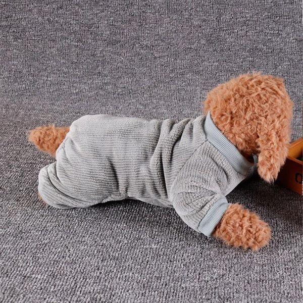 

dog apparel pet wear warm clothes 4-legged pajamas flannel jumpsuit puppy coat costume shirt chihuahua