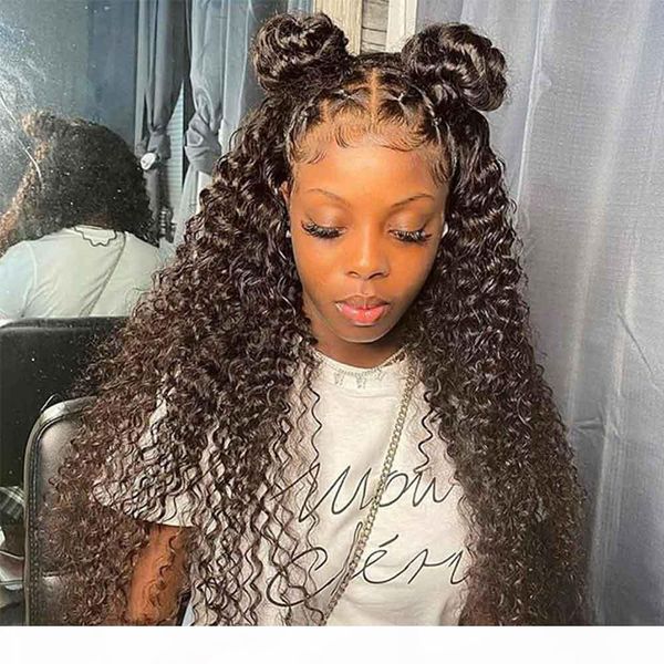 

kinky curly wig curly human hair wigs full lace human hair wigs with baby hair mongolian afro kinky curly lace front wigs254, Black;brown