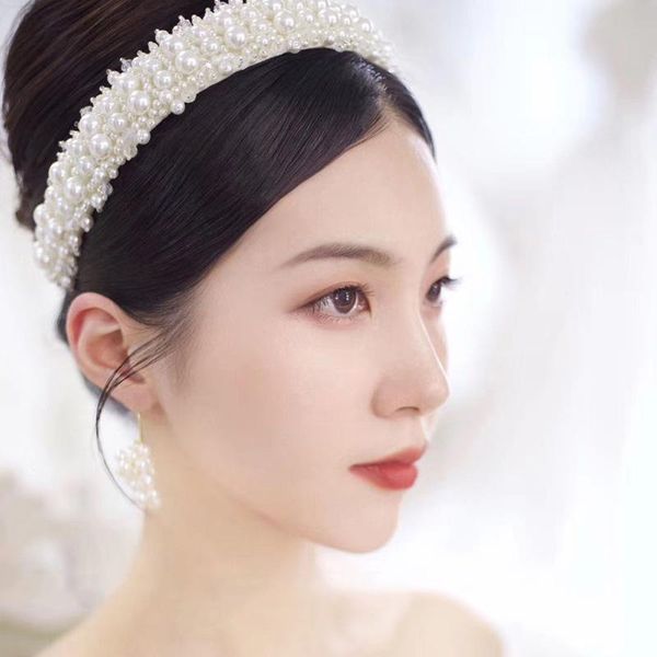 

hair clips & barrettes europe cross-border brides han edition princess pearl hoop crown baroque hairpin crystal headband female472, Golden;silver