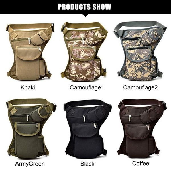 

waist bags men canvas drop leg bag fanny pack belt hip bum military travel multi-purpose motorcycle messenger shoulder