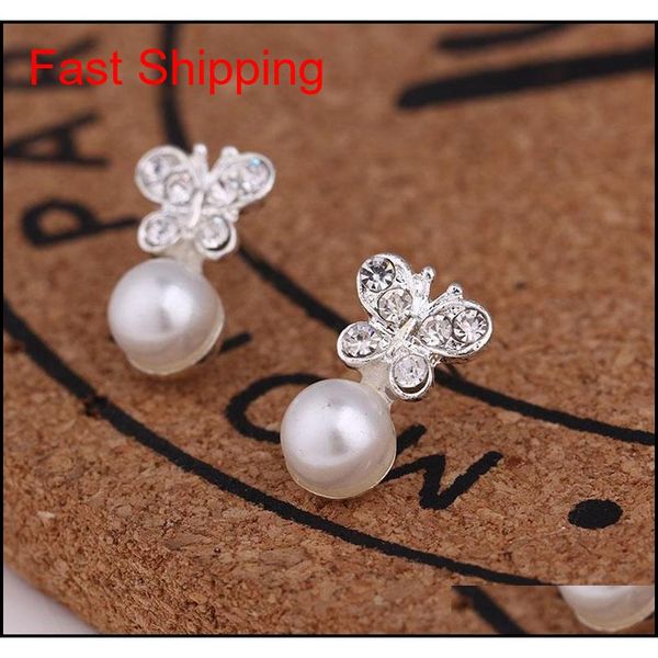 

sell 45 styles creative ear studs fashion snowflake beer crystal rhinestone pearl ear studs ne jllhhv otsweet, Golden;silver